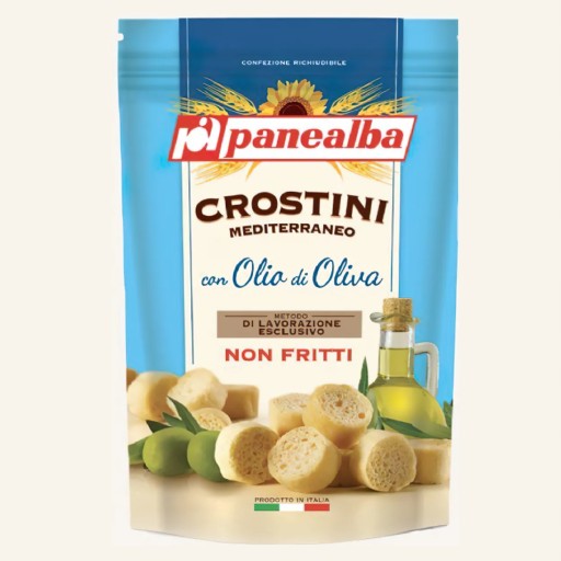 Panealba - Crostini Mini chlebové krutóny s olivovým olejom 100g