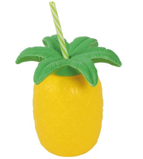 HAVAJSKÝ HRNČEK HAWAJSKÝ ANANÁS SO SLAMKOU ALOHA