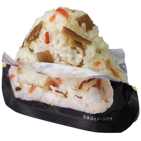 Vreckové Onigiri Gomoku-okowa, instantná ryžová guľa s hubami a lopúchom 45g