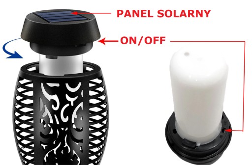 Solárna záhradná lampa TORCH FLAME Effect