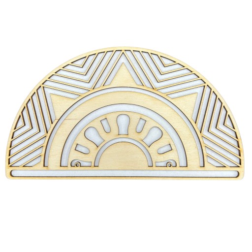 DREVENÁ POL MANDALA MANDALA MAKRÁM ZÁKLAD 20 CM