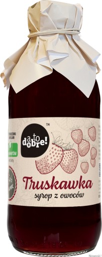 JAHODOVÝ SIRUP, prírodný, 66% jahodová šťava A TO JE DOBRÉ - 330 ml