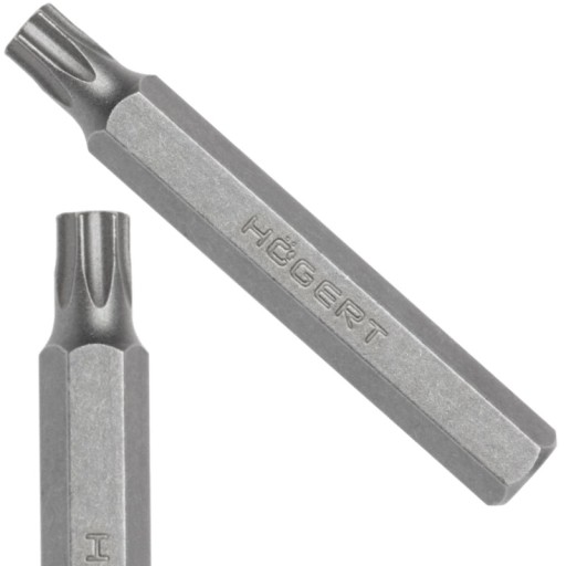Šesťhranný skrutkovací bit Torx T30 x 75 mm Oceľ S2 Hoegert
