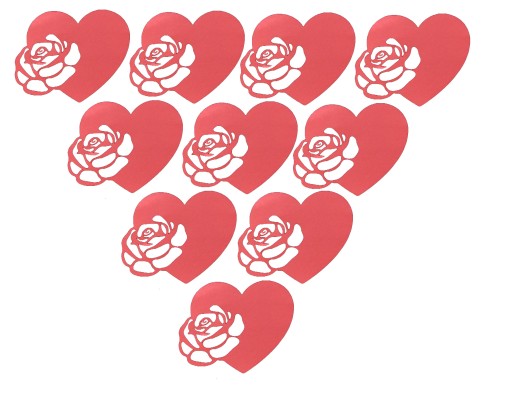 Srdiečko Babička Deň matiek Škola výzdoby na Valentína