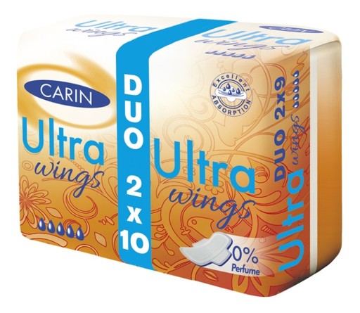Carin Ultra wings Hygienické vložky 2×10 ks