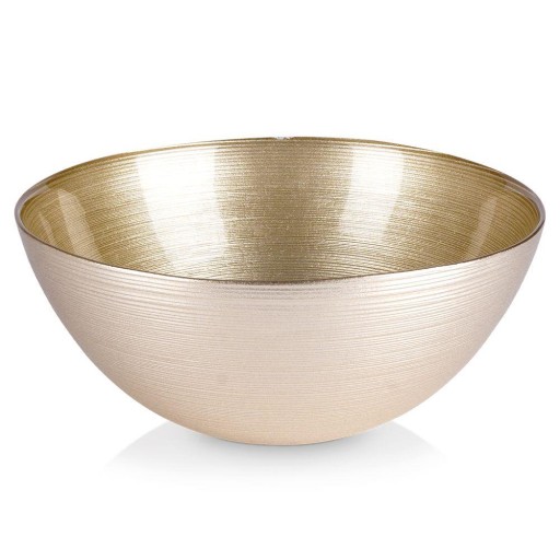 Sklenená miska na šalát 15 cm, zlatá