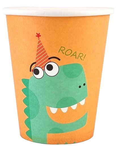 PAPIEROVÉ POHÁRKY DINOSAUR NARODENINY-0034