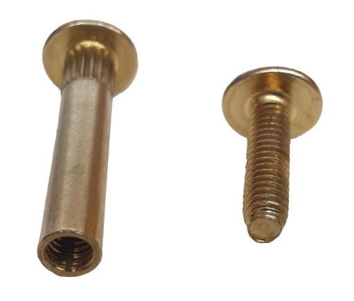 Spojovacia skrutka na dosku fi/5mm zlatá, 10 ks