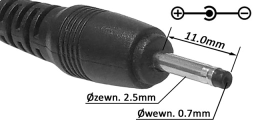 USB napájací kábel USB/A-DC 0,7/2,5 1,2m