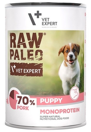 VetExpert Raw Paleo Puppy Monoprotein Bravčové mäso 400g