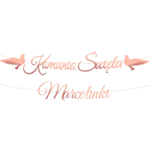 Sväté prijímanie banner girlanda s názvom