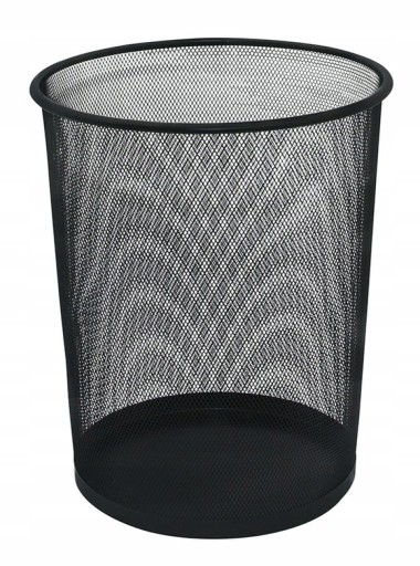 19l drôtený odpadkový kôš, kovový, čierny