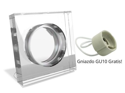 GU10 SKLENENÉ STROPNÉ SVIETIDLO HRÚBKA 20MM