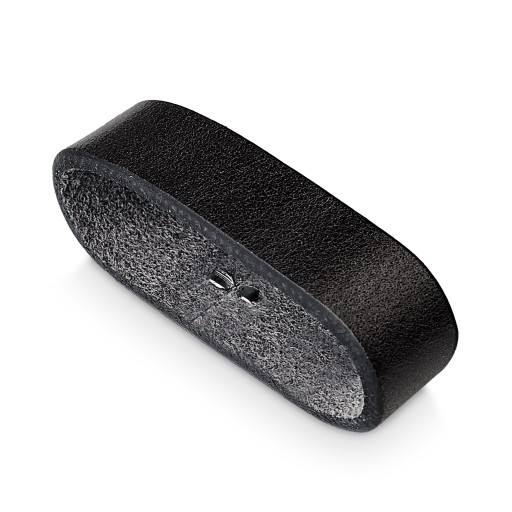 BETLEWSKI Kožené pútko na opasok, čierna koža, šírka 4 cm