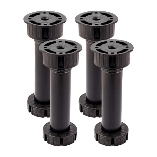4 x ČIERNA NOŽKY KUCHYNSKÉHO NÁBYTKU V 150 MM