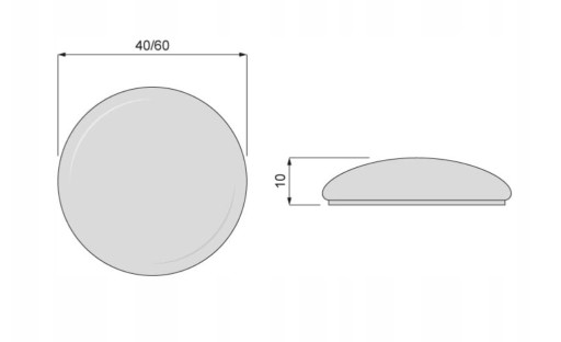 Dvere BUMP na stenu, 60 mm, BIELA, samolepiace