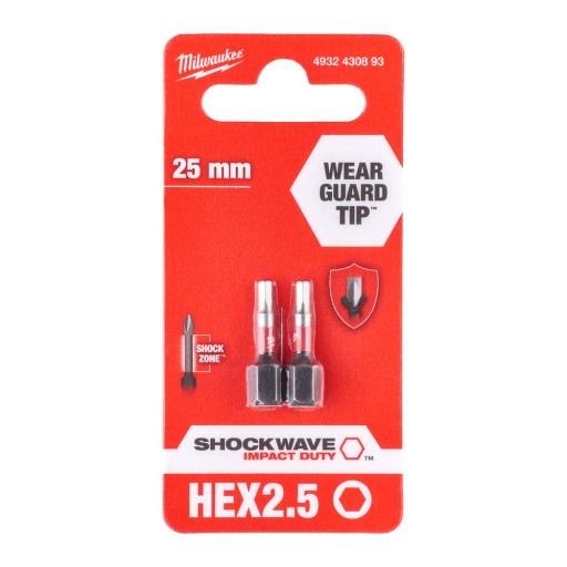 MILWAUKEE NÁRAZOVÝ BIT IMBUS HEX 2,5 mm IMP