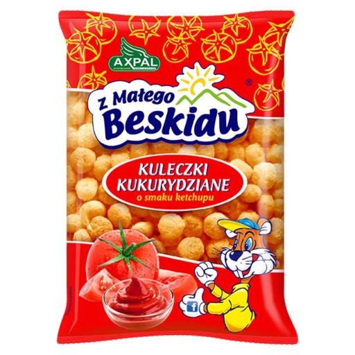 AXPAL kukuričné guľky s príchuťou kečupu z Malých Beskýd 15g
