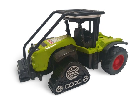 TRAKTOR S KOLEJAMI ZELENÝ 9CM 1:80 E1119 EMAJ