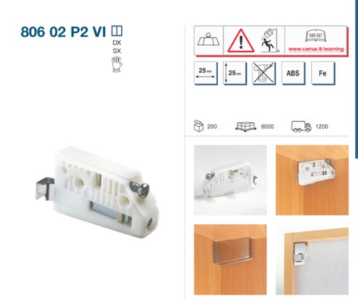 Nastaviteľný nábytkový prívesok camar 806 L+R WHITE