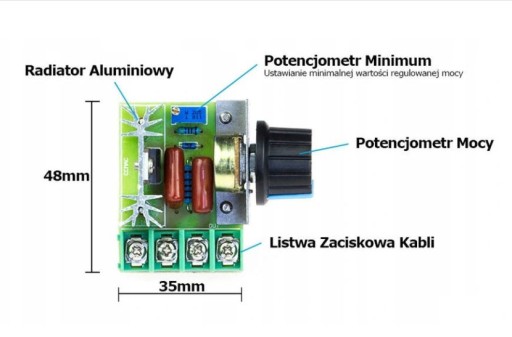 OVLÁDAČ RÝCHLOSTI VENTILÁTORA 2000W 230V