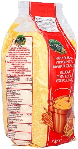 Kukuričná múka hrubá žltá Jemná 1kg FAVERO