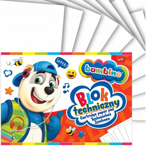 TECHNICKÝ BLOK 10 BIELY LIST FORMÁT A4 190g
