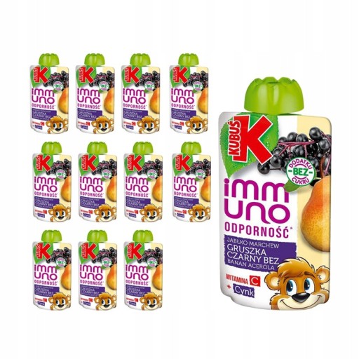 Kubuś Immuno Immunity Hruška Mousse Čierna baza 100 g