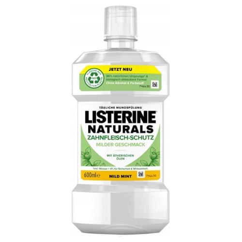 LISTERINE Naturals Mild Mint ústna voda, 600 ml