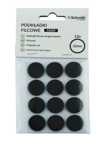Okrúhle hnedé plstené podložky