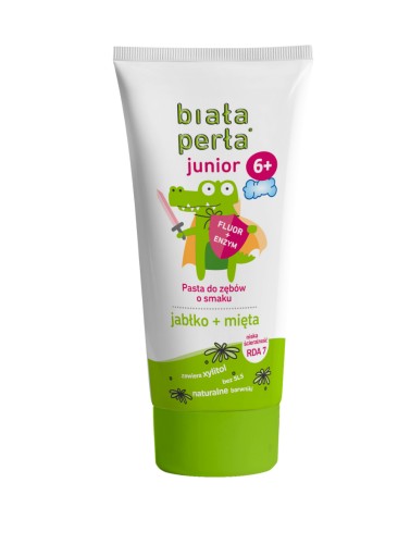 Biela Perła Junior zubná pasta 6+ jablkovo-mätová