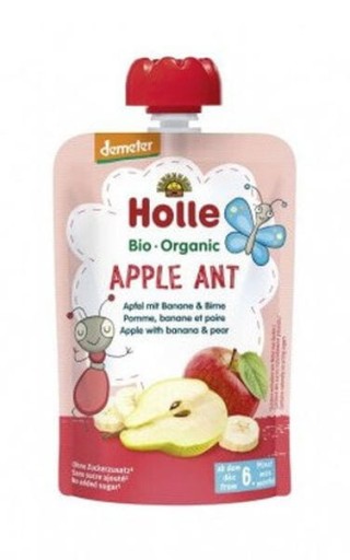 HOLLE Bio Mousse Mravec Jablko Banán Hruška 6m+