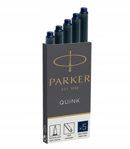 NÁPLŇ NA PARKEROVÉ PERÁ QUINK, tmavo modrá, 5 KS 1950385