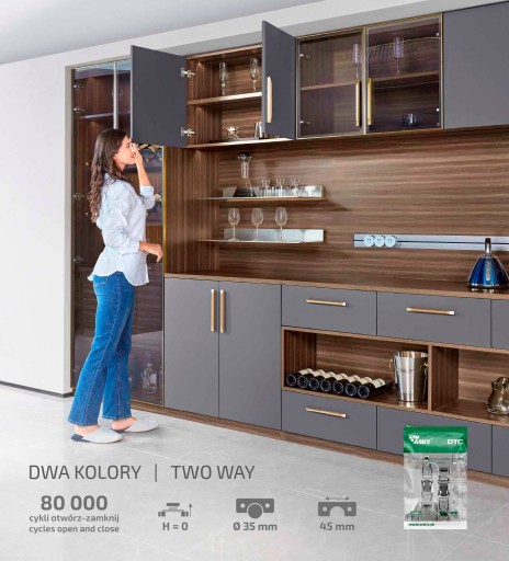 Nábytkový záves polozadlabací, 2D úprava, 2 ks - C82-9* 2W STYLISH AMIX
