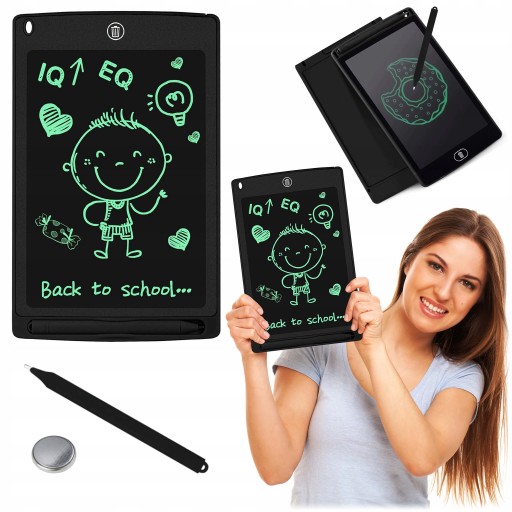 VEĽKÝ GRAFICKÝ TABLET KRESLENIE A PÍSANIE 8,5'' dotykové pero PRE DETI