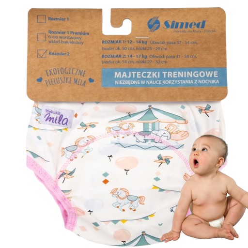 Nohavičky Tréningové plienky S.2 XL 14-17kg BAVLNA 100% KOLOTOČ