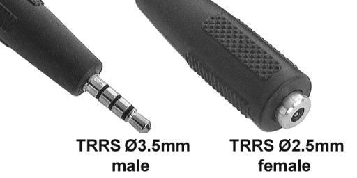 Adaptér JACK 3,5/4P/zástrčka-2,5/4P/TRRS zásuvka VITALCO