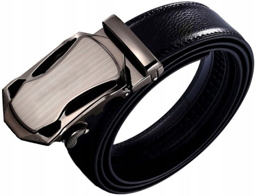 Automatický opasok Elegantná koža Čierna kovová pracka Koža Pánske