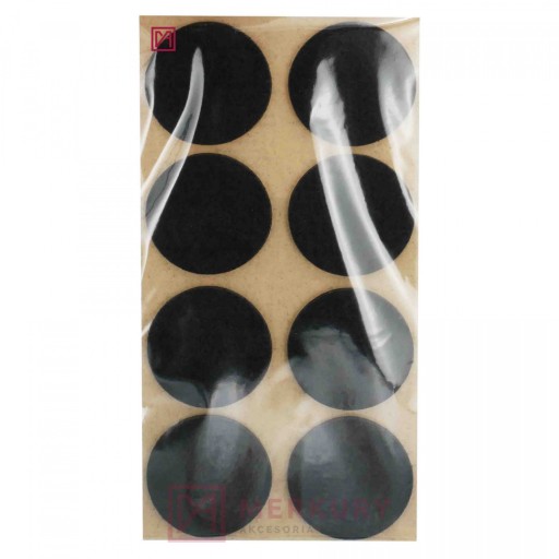 Samolepiaca plstená podložka, čierna, priemer 38 mm