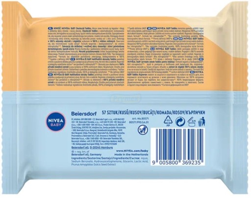 Nivea Detské obrúsky pre bábätká a batoľatá 57 ks
