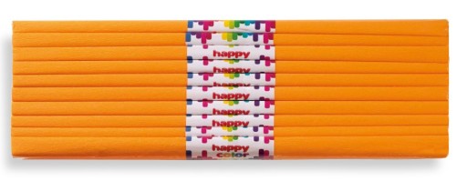 CRIPPED hodvábny papier 50x200cm oranžový 10 kusov HAPPY COLOR