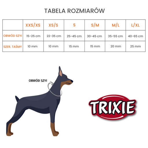 Prémiový obojok pre psov rôznych veľkostí XS-S 201424