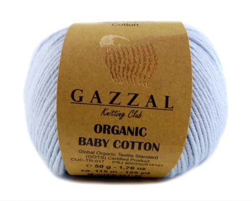Priadza GAZZAL BIO BABY BAVLNA - 417 modrá