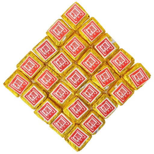 Lisovaný čaj červený PU ERH TUOCHA GOLD štvorcový 50g puerh