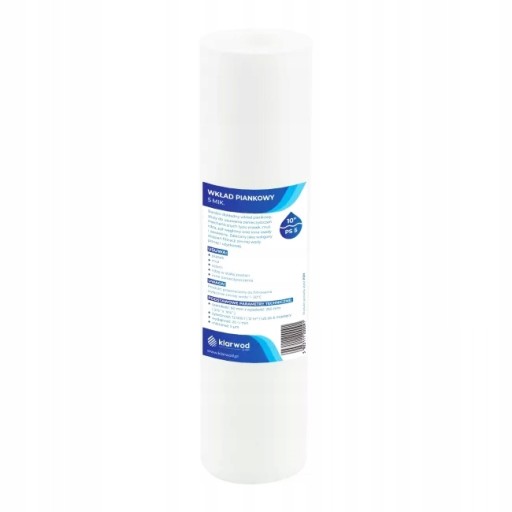 PENOVÁ VLOŽKA 5 MICRON KLAROWD VODNÝ FILTER PS10-5