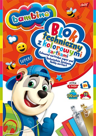 Bambino farebný technický blok A4/10K