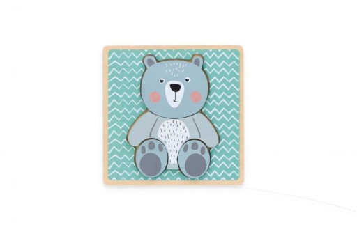 Drevené puzzle Puzzle pre dieťa Medvedík Drevené puzzle 4 prvky