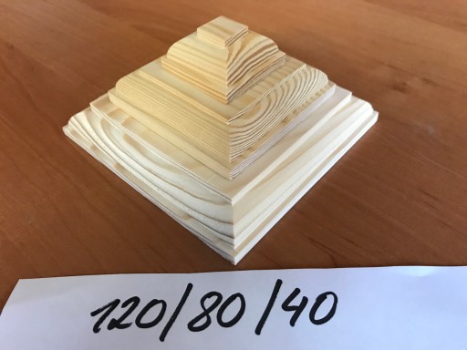Baldachýny na drevenom stĺpiku Pyramída typ 8cm - 5cm