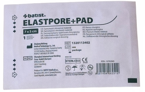 ELASTPORE + PAD 7 x 5 cm / 50 ks savý obväz