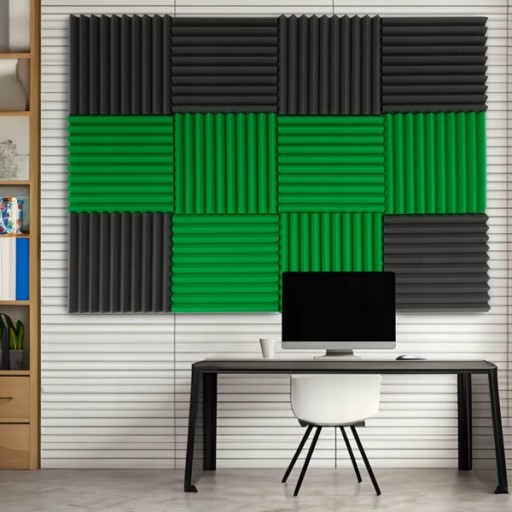 3D akustická nástenná rohož klinová hrubá zelená stropná doska stropná kazeta